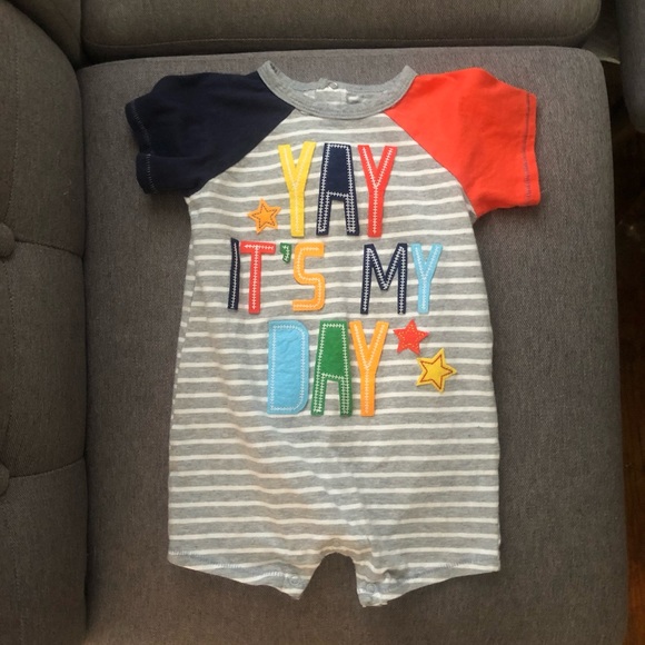 Mudpie Baby First Birthday Shortall One Piece Outfit! - Picture 2 of 2